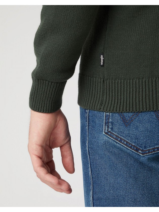 WRANGLER ΖΑΚΕΤΑ ΠΛΕΚΤΗ ΜΕ ΦΕΡΜΟΥΑΡ ΠΡΑΣΙΝΗ