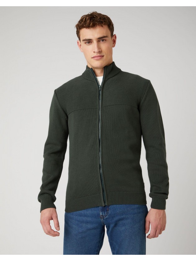 WRANGLER ΖΑΚΕΤΑ ΠΛΕΚΤΗ ΜΕ ΦΕΡΜΟΥΑΡ ΠΡΑΣΙΝΗ
