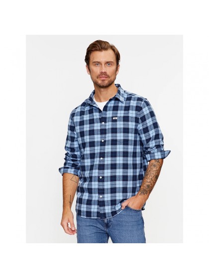 WRANGLER  ΠΟΥΚΑΜΙΣΟ ΚΑΡΩ ΜΠΛΕ