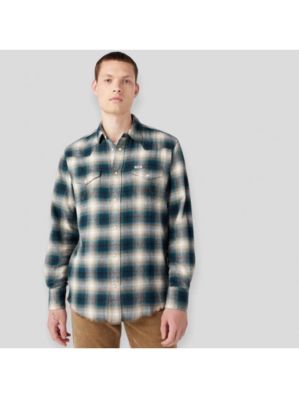 WRANGLER  ΠΟΥΚΑΜΙΣΟ ΚΑΡΩ ΠΡΑΣΙΝΟ