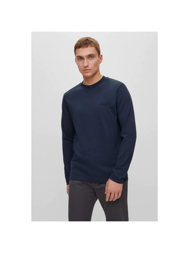 BOSS ΜΠΛΟΥΖΑ ΜΟΝΟΧΡΩΜΗ ΜΠΛΕ