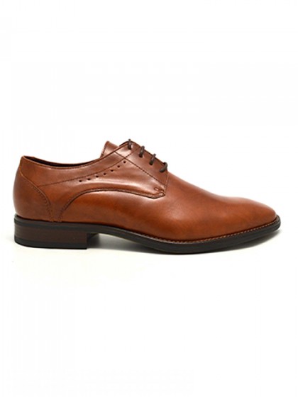 SOFTIES LEATHER SHOE WITH LACES BLACK