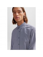 BOSS SHIRT WITH BUTTON IN THE COLLAR RAF