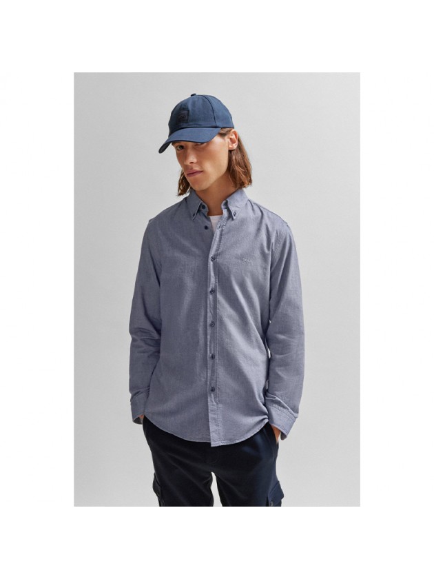 BOSS SHIRT WITH BUTTON IN THE COLLAR RAF