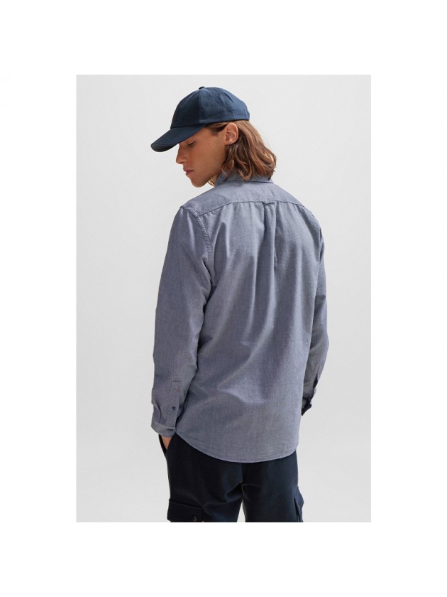 BOSS SHIRT WITH BUTTON IN THE COLLAR RAF