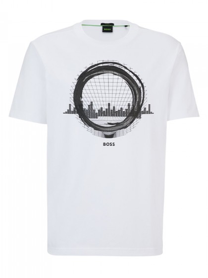 BOSS ΜΠΛΟΥΖΑ ΜΕ ΣΤΑΜΠΑ ΛΕΥΚΗ