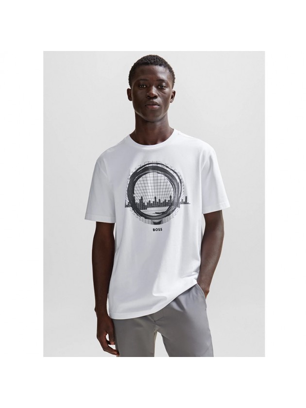 BOSS ΜΠΛΟΥΖΑ ΜΕ ΣΤΑΜΠΑ ΛΕΥΚΗ