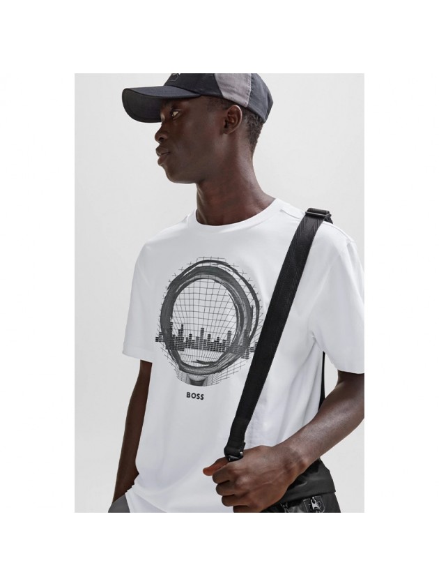 BOSS ΜΠΛΟΥΖΑ ΜΕ ΣΤΑΜΠΑ ΛΕΥΚΗ