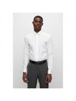 BOSS ΠΟΥΚΑΜΙΣΟ ΔΙΠΛΗ ΜΑΝΣΕΤΑ ΜΟΝΟΧΡΩΜΟ ΛΕΥΚΟ