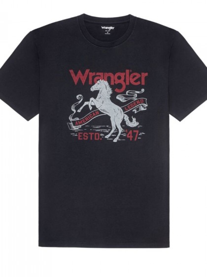 WRANGLER ΜΠΛΟΥΖΑ ΜΕ ΣΤΑΜΠΑ ΜΑΥΡΗ