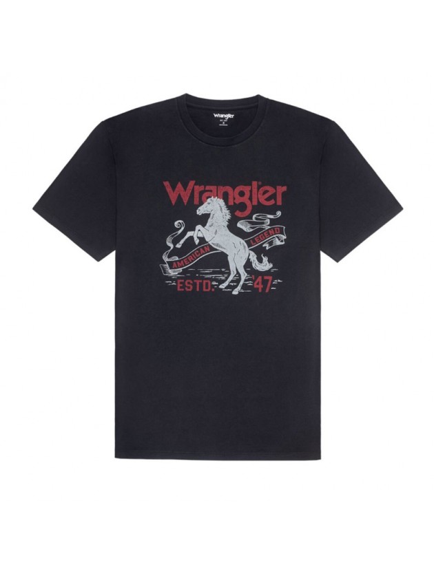 WRANGLER ΜΠΛΟΥΖΑ ΜΕ ΣΤΑΜΠΑ ΜΑΥΡΗ