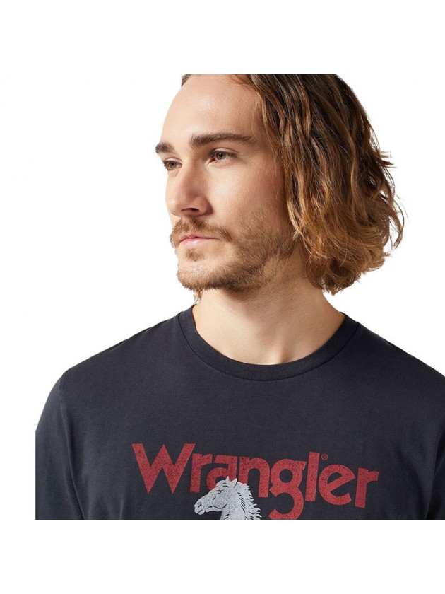 WRANGLER ΜΠΛΟΥΖΑ ΜΕ ΣΤΑΜΠΑ ΜΑΥΡΗ