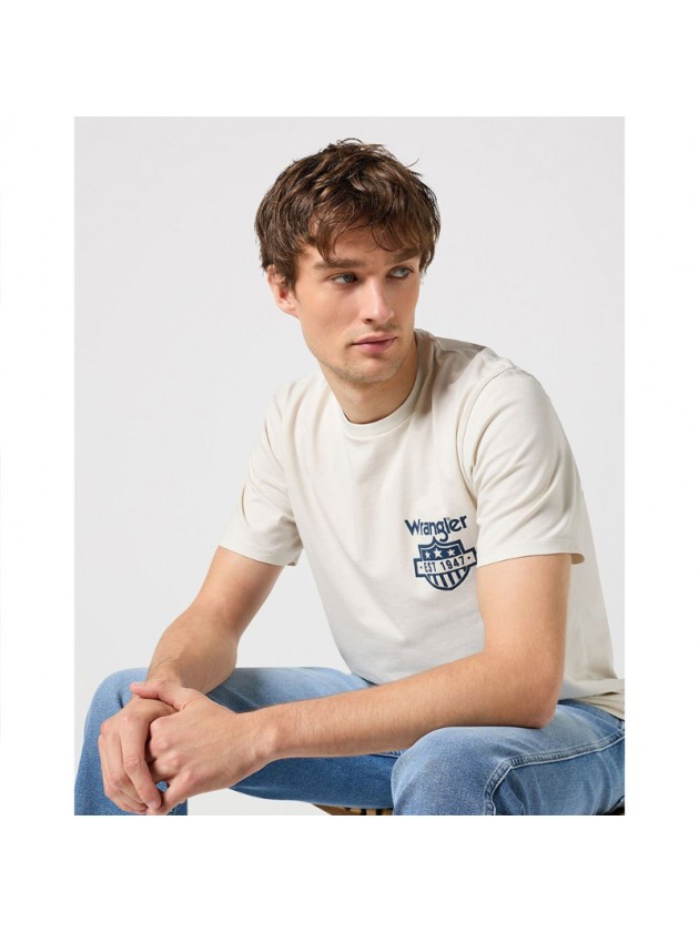 WRANGLER ΜΠΛΟΥΖΑ ΜΕ ΣΤΑΜΠΑ ΛΕΥΚΗ