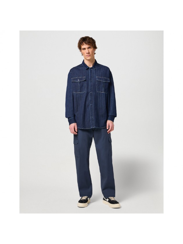 WRANGLER ΠΟΥΚΑΜΙΣΟ JEAN ΜΠΛΕ