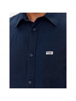 WRANGLER ΠΟΥΚΑΜΙΣΟ ΜΟΝΟΧΡΩΜΟ ΜΠΛΕ