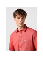 WRANGLER ΠΟΥΚΑΜΙΣΟ ΜΟΝΟΧΡΩΜΟ ΡΟΔΙ