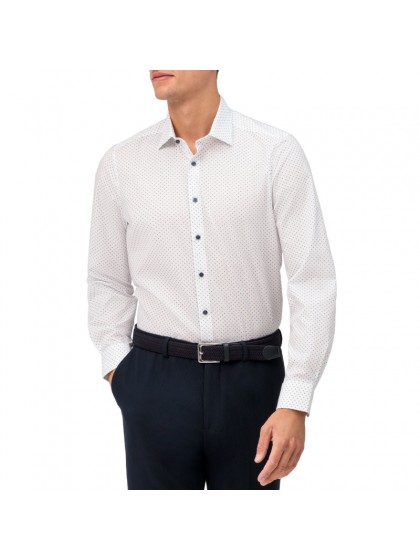 OLYMP ΠΟΥΚΑΜΙΣΟ ΛΕΥΚΟ MICRO PRINT