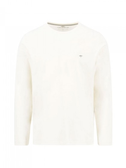 FYNCH HATTON ΜΠΛΟΥΖΑ ΜΑΚΡΥ ΜΑΝΙΚΙ OFF WHITE