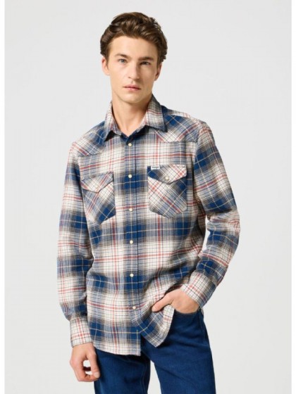 WRANGLER ΠΟΥΚΑΜΙΣΟ ΚΑΡΩ ΜΠΛΕ