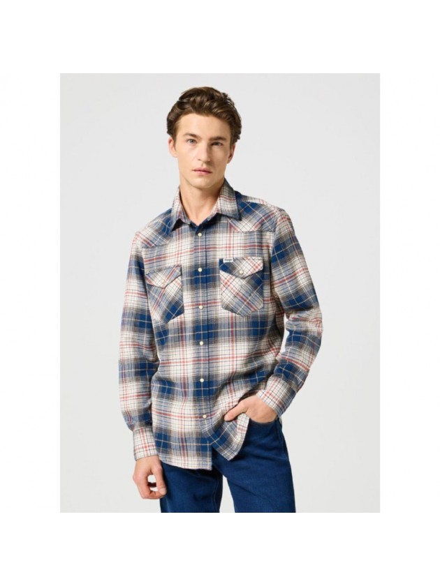 WRANGLER ΠΟΥΚΑΜΙΣΟ ΚΑΡΩ ΜΠΛΕ