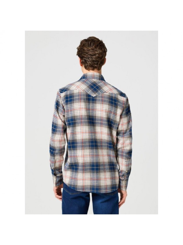 WRANGLER ΠΟΥΚΑΜΙΣΟ ΚΑΡΩ ΜΠΛΕ