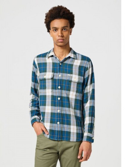 WRANGLER ΠΟΥΚΑΜΙΣΟ ΚΑΡΩ ΠΡΑΣΙΝΟ