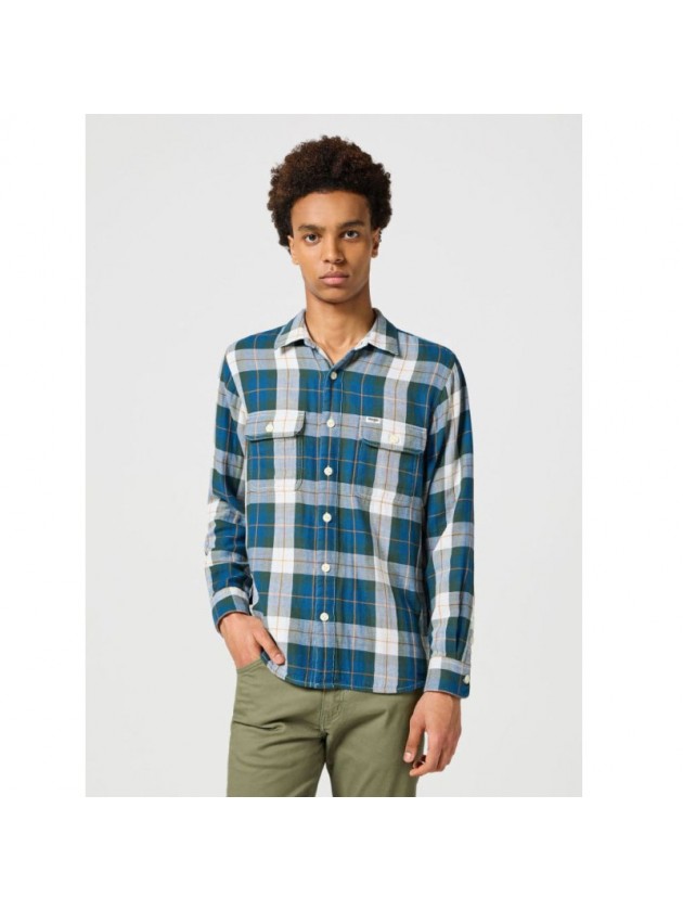 WRANGLER ΠΟΥΚΑΜΙΣΟ ΚΑΡΩ ΠΡΑΣΙΝΟ
