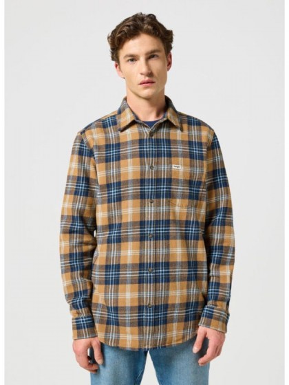 WRANGLER SHIRT JEAN BLUE