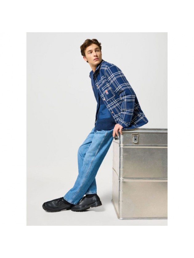 WRANGLER ΜΠΟΥΦΑΝ ΚΑΡΩ ΔΙΠΛΗΣ ΟΨΗΣ NAVY