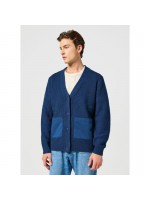 WRANGLER ΖΑΚΕΤΑ ΠΛΕΚΤΗ ΜΕ ΚΟΥΜΠΙΑ NAVY