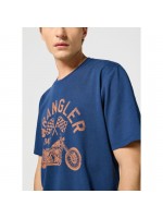 WRANGLER ΜΠΛΟΥΖΑ ΣΤΑΜΠΑ ΜΠΛΕ