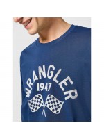 WRANGLER ΜΠΛΟΥΖΑ ΜΕ ΣΤΑΜΠΑ ΜΠΛΕ