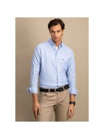 FYNCH-HATTON COTTON SHIRT LIGHT BLUE