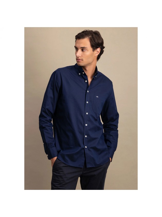 FYNCH-HATTON COTTON SHIRT NAVY
