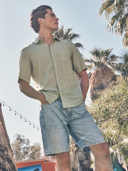 WRANGLER  ΠΟΥΚΑΜΙΣΟ ΜΟΝΟΧΡΩΜΟ ΛΑΔΙ