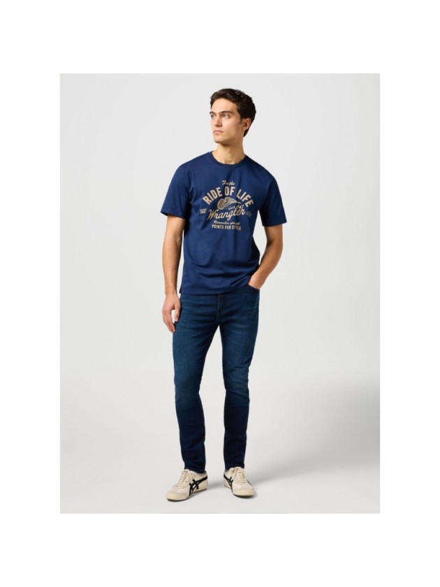 WRANGLER ΜΠΛΟΥΖΑ ΜΕ ΣΤΑΜΠΑ ΜΠΛΕ