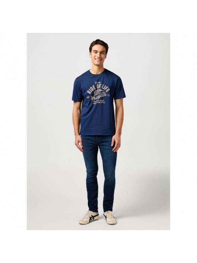 WRANGLER ΜΠΛΟΥΖΑ ΜΕ ΣΤΑΜΠΑ ΜΠΛΕ