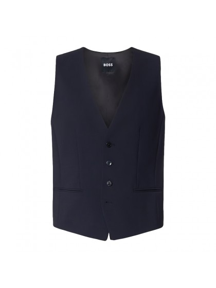 BOSS  ΓΙΛΕΚΟ ΚΟΥΣΤΟΥΜΙΟΥ ΜΠΛΕ SLIM FIT