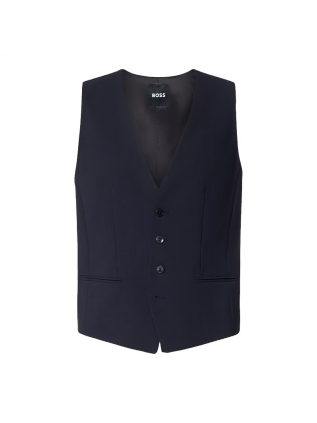 BOSS  ΓΙΛΕΚΟ ΚΟΥΣΤΟΥΜΙΟΥ ΜΠΛΕ SLIM FIT