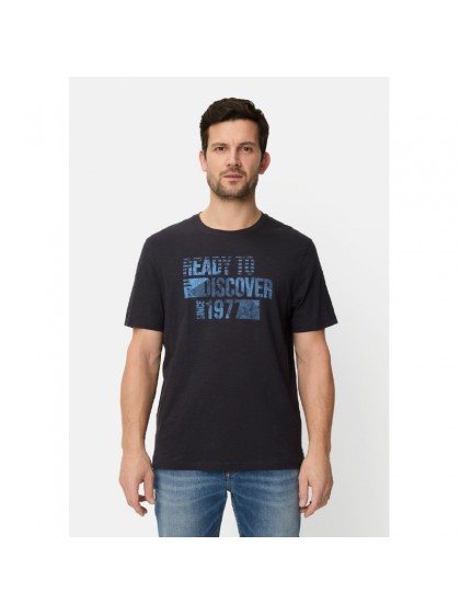 CAMEL ACTIVE T-SHIRT PRINTED DARK NAVY