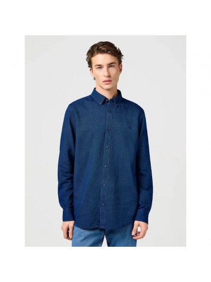 WRANGLER OXFORD ΠΟΥΚΑΜΙΣΟ ΜΠΛΕ
