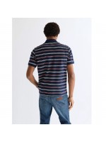 WRANGLER STRIPE POLO  T-SHIRT BLUE