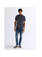 WRANGLER STRIPE POLO  T-SHIRT BLUE