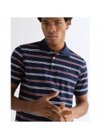 WRANGLER STRIPE POLO  T-SHIRT BLUE