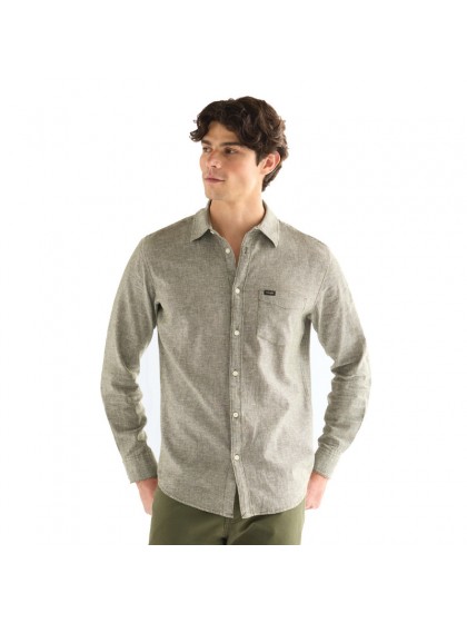 WRANGLER ΠΟΥΚΑΜΙΣΟ ΜΟΝΟΧΡΩΜΟ ΧΑΚΙ